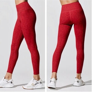 CARBON38 Ribbed Regular Rise 7/8 Legging Red Leopard Print Women’s XL